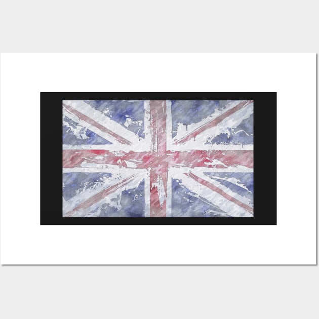 Rustic Union Jack Flag Wall Art by BethsdaleArt